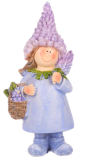 Figurka levandulová holčička s košíkem 12 cm