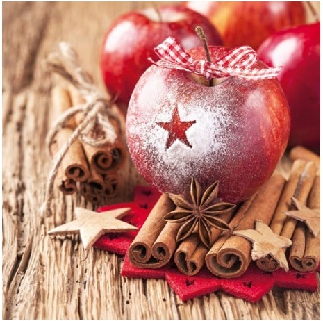 Ubrousky vánoční jablko skořice 3-vrstvé 20ks