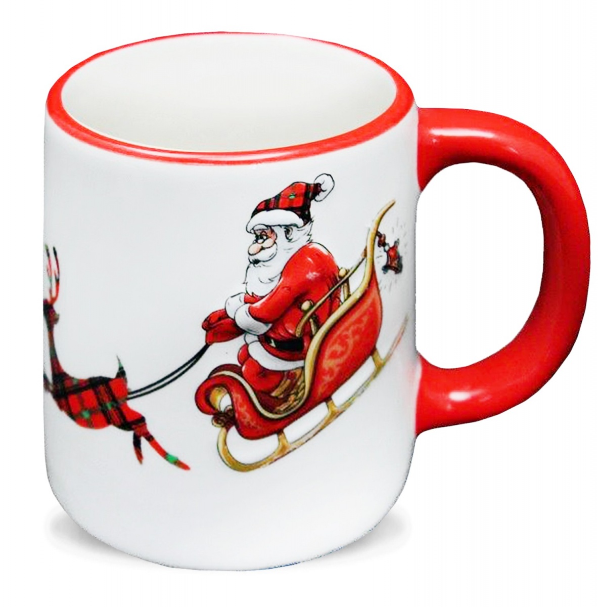 Hrnek vánoční Santa se sobem keramika