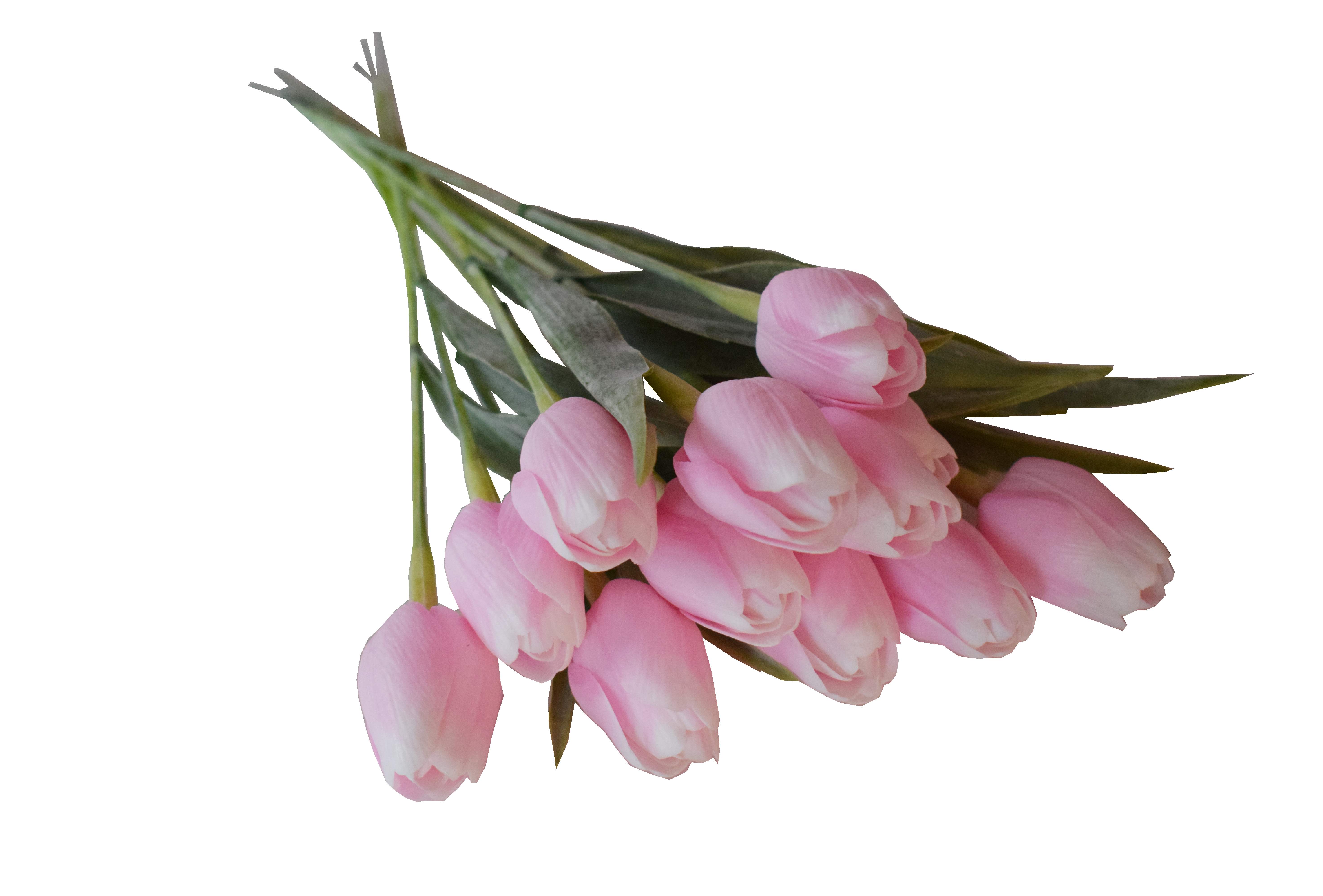 Tulipán světle růžový 1ks 43 cm