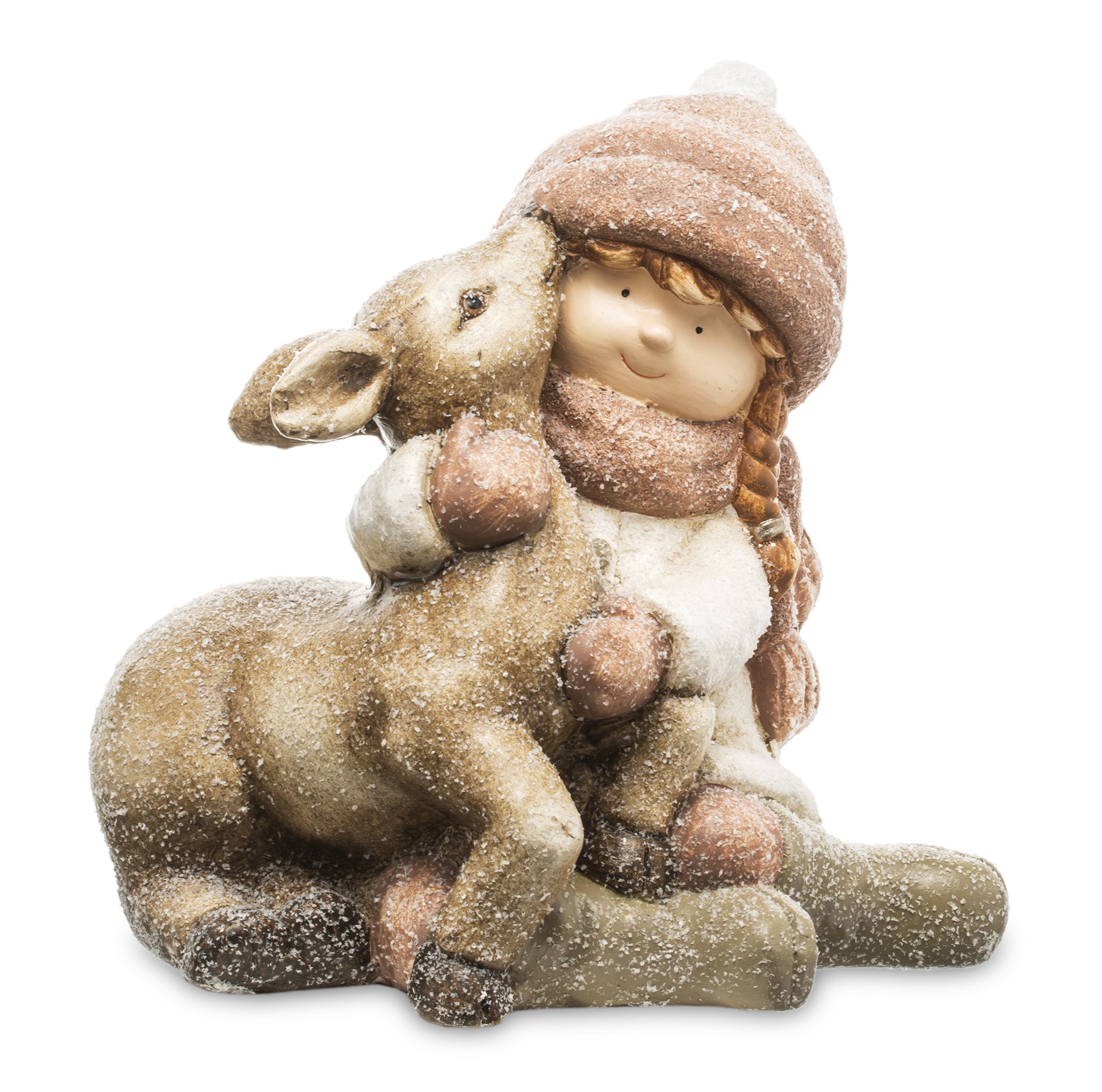 Figurka děvčátko se srnkou 32 x 27, 5 x 24 cm