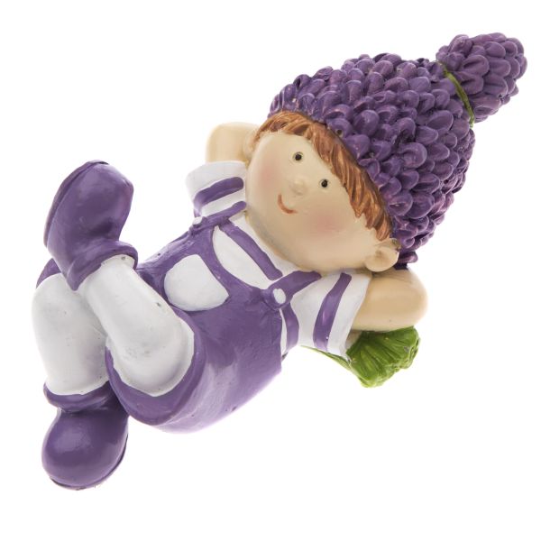 Levandulový chlapec ležící dekorační figurka