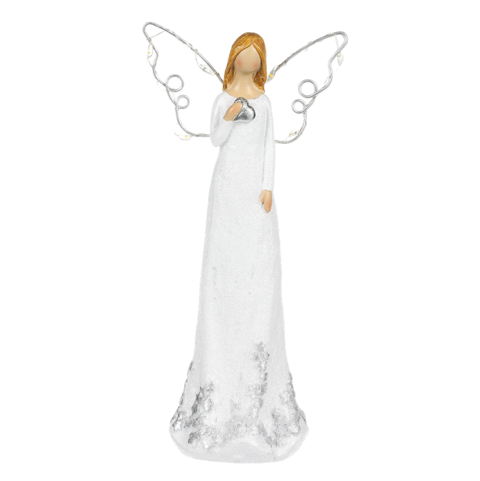 Anděl se svítícími křídly 19 cm