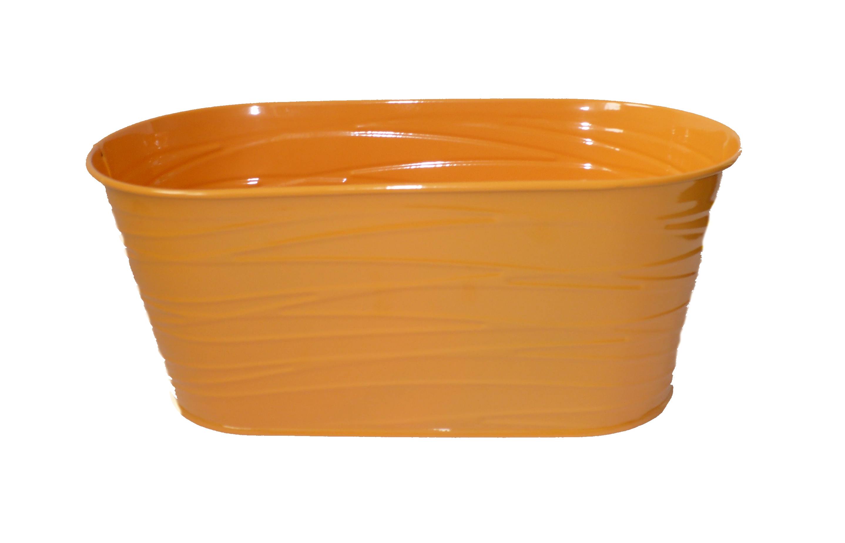 Kovový obal oválný oranžový