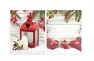 Dárková taška vánoční ležatá 2 druhy 33x40,5x9,5cm