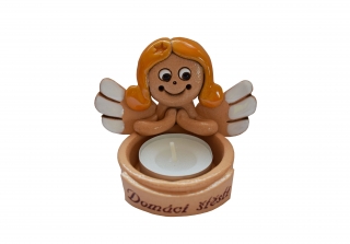 Svícen anděl s hvězdičkou keramika Domácí štěstí
