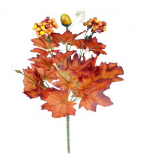 Květina umělá podzimní hnědá 35 cm