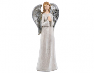 Anděl krémový z polyresinu 26 cm