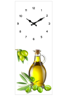 Nástěnné skleněné hodiny Olivy 50 x 20 cm