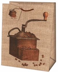 Dárková taška retro mlýnek na kávu