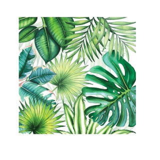 Ubrousky tropické listy 3-vrstvé 20ks 33x33cm