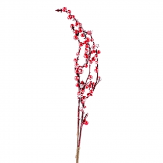 Věvička bobule červené zasněžené 32 cm pvc